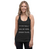 If you fall, I will be there. Signed: Floor. - Ladies' Triblend Racerback Tank Funny quotes 7822276