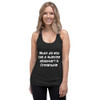 What do you call a thieving alligator? A Crookodile - Ladies' Triblend Racerback Tank Funny quotes 7822795