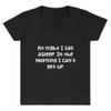 At night I fall asleep. In the morning I can't get up. - Lightweight V-Neck T-Shirt Funny quotes 7831545