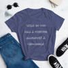 What do you call a thieving alligator? A Crookodile - Ladies Ringspun Fashion Fit T-Shirt Funny quotes 7823205