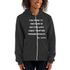 The road to success is dotted with many tempting parking spaces. - Will Rogers - Unisex Flex Fleece Zip Hoodie Motivational quotes 7825026