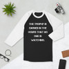 The trophy is earned in the hours that no one is watching. - Unisex Fine Jersey Raglan Tee Motivational quotes 7829290