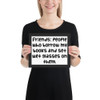 Friends: people who borrow my books and set wet glasses on them. - Matte Paper Framed Poster Funny quotes 7820955