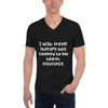I wish travel therapy was covered by my health insurance. - Unisex Short Sleeve V-Neck Jersey Tee Funny quotes 7828955