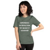 Experience satisfaction, but never be satisfied! - Unisex Short Sleeve Jersey T-Shirt Motivational quotes 7827073
