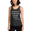 The secret of getting ahead is getting started. - Mark Twain - Women's Tri-Blend Racerback Tank Motivational quotes 7823931