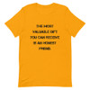 The most valuable gift you can receive is an honest friend. - Unisex Short Sleeve Jersey T-Shirt Motivational quotes 7831543