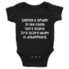 Seeing a spider in my room isn't scary. It's scary when it disappears. - Infant Baby Rib Bodysuit Funny quotes 7829614