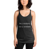 Be a Warrior, not a Worrier. - Ladies Triblend Racerback Tank Funny quotes 7825647