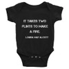 It takes two flints to make a fire. - Louisa May Alcott - Infant Baby Rib Bodysuit Motivational quotes 7829926