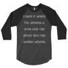 I hate it when I'm singing a song and the artist gets the words wrong. - Poly-Cotton 3/4 Sleeve Raglan Shirt Funny quotes 7826681