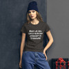 What do you call a thieving alligator? A Crookodile - Ladies Ringspun Fashion Fit T-Shirt Funny quotes 7823218