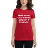 What do you call a thieving alligator? A Crookodile - Ladies Ringspun Fashion Fit T-Shirt Funny quotes 7823218