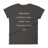 tried being normal once. Worst two minutes of my life. - Ladies Ringspun Fashion Fit T-Shirt Funny quotes 7821866