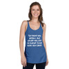 The more you weight, the harder you are to kidnap. Stay safe, eat cake! - Ladies Triblend Racerback Tank Funny quotes 7825684