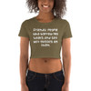 Friends: people who borrow my books and set wet glasses on them. - Women's Crop Tee Funny quotes 7827340
