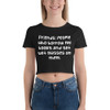 Friends: people who borrow my books and set wet glasses on them. - Women's Crop Tee Funny quotes 7827340