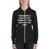 Sometimes I have to tell myself it's not worth the jail time. - Unisex Triblend Lightweight Zip Hoodie Funny quotes 7832353