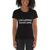 Life happens. Coffee helps. - Ladies' The Boyfriend Tee Funny quotes 7822044