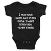 I may look calm, but in my mind, I have killed you three times. - Infant Baby Rib Bodysuit Funny quotes 7829629