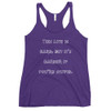 This life is hard, but it's harder if you're stupid. - Ladies Triblend Racerback Tank Funny quotes 7826218