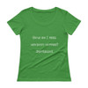 How do I feel without coffee? Depresso! - Ladies Sheer Scoopneck T-Shirt Funny quotes 7821079