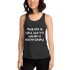This life is hard, but it's harder if you're stupid. - Women's Tri-Blend Racerback Tank Funny quotes 7823727
