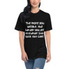 The more you weight, the harder you are to kidnap. Stay safe, eat cake! - Unisex Short Sleeve Crew Neck Funny quotes 7824428