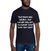 The more you weight, the harder you are to kidnap. Stay safe, eat cake! - Unisex Short Sleeve Crew Neck Funny quotes 7824428