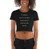 Of curse, I talk to myself. Sometimes I need expert advice. - Women's Crop Tee Funny quotes 7827154