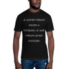 A clever person solves a problem. A wise person avoids mistakes. - Unisex Short Sleeve Crew Neck Funny quotes 7824298