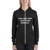 Last name Ever, first name Greatest. - Unisex Triblend Lightweight Zip Hoodie Funny quotes 7832115