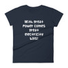 With great power comes great electricity bills! - Ladies Ringspun Fashion Fit T-Shirt Funny quotes 7823044
