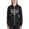 Overpack. It's why suitcases have wheels now. - Unisex Triblend Lightweight Zip Hoodie Funny quotes 7832225