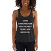 Good conversations with the right people are priceless. - Women's Tri-Blend Racerback Tank Motivational quotes 7823803