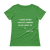 I could either watch it happen or be a part of it - Elon Musk - Ladies Sheer Scoopneck T-Shirt Motivational quotes 7821796
