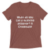 What do you call a thieving alligator? A Crookodile - Unisex Triblend Short Sleeve T-Shirt Funny quotes 7826799