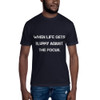 When life gets blurry adjust the focus. - Unisex Short Sleeve Crew Neck Motivational quotes 7825458