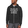 How do I feel when there is no Coffee? DEPRESSO. - Unisex Flex Fleece Zip Hoodie Funny quotes 7824299