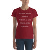 A clever person solves a problem. A wise person avoids mistakes. - Ladies Ringspun Fashion Fit T-Shirt Funny quotes 7821549