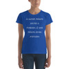 A clever person solves a problem. A wise person avoids mistakes. - Ladies Ringspun Fashion Fit T-Shirt Funny quotes 7821549