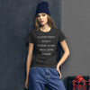 A clever person solves a problem. A wise person avoids mistakes. - Ladies Ringspun Fashion Fit T-Shirt Funny quotes 7821549