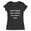 Opportunities don't happen. You create them. - Ladies' Triblend Short Sleeve T-Shirt Motivational quotes 7826584