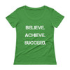 Believe. Achieve. Succeed. - Ladies Sheer Scoopneck T-Shirt Motivational quotes 7821815