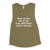 What do you call an owl that does magic tricks? Hoodini - Women's Flowy Muscle Tank Funny quotes 7831190