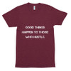 Good things happen to those who hustle. - Unisex Short Sleeve Track Shirt Motivational quotes 7823055