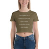 The fridge is a clear example that what matters is on the inside. - Women's Crop Tee Funny quotes 7827159