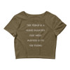 The fridge is a clear example that what matters is on the inside. - Women's Crop Tee Funny quotes 7827159