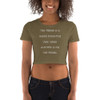 The fridge is a clear example that what matters is on the inside. - Women's Crop Tee Funny quotes 7827159