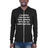 I stopped fighting my inner demons. We're on the same side now. - Unisex Triblend Lightweight Zip Hoodie Funny quotes 7832412
